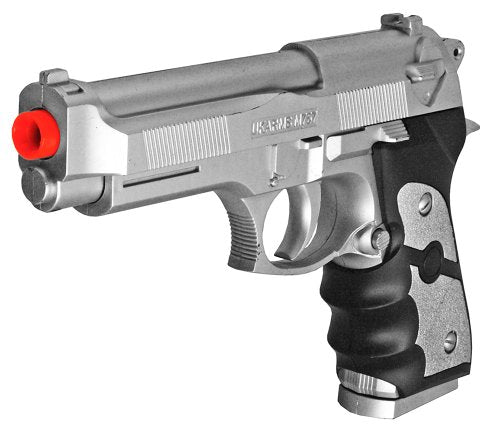 UKARMS M9 Baretta Silver Plastic Airsoft Pistol Spring Handgun M757S Airsoft-SpringPistol - Tophatter Daily Deals