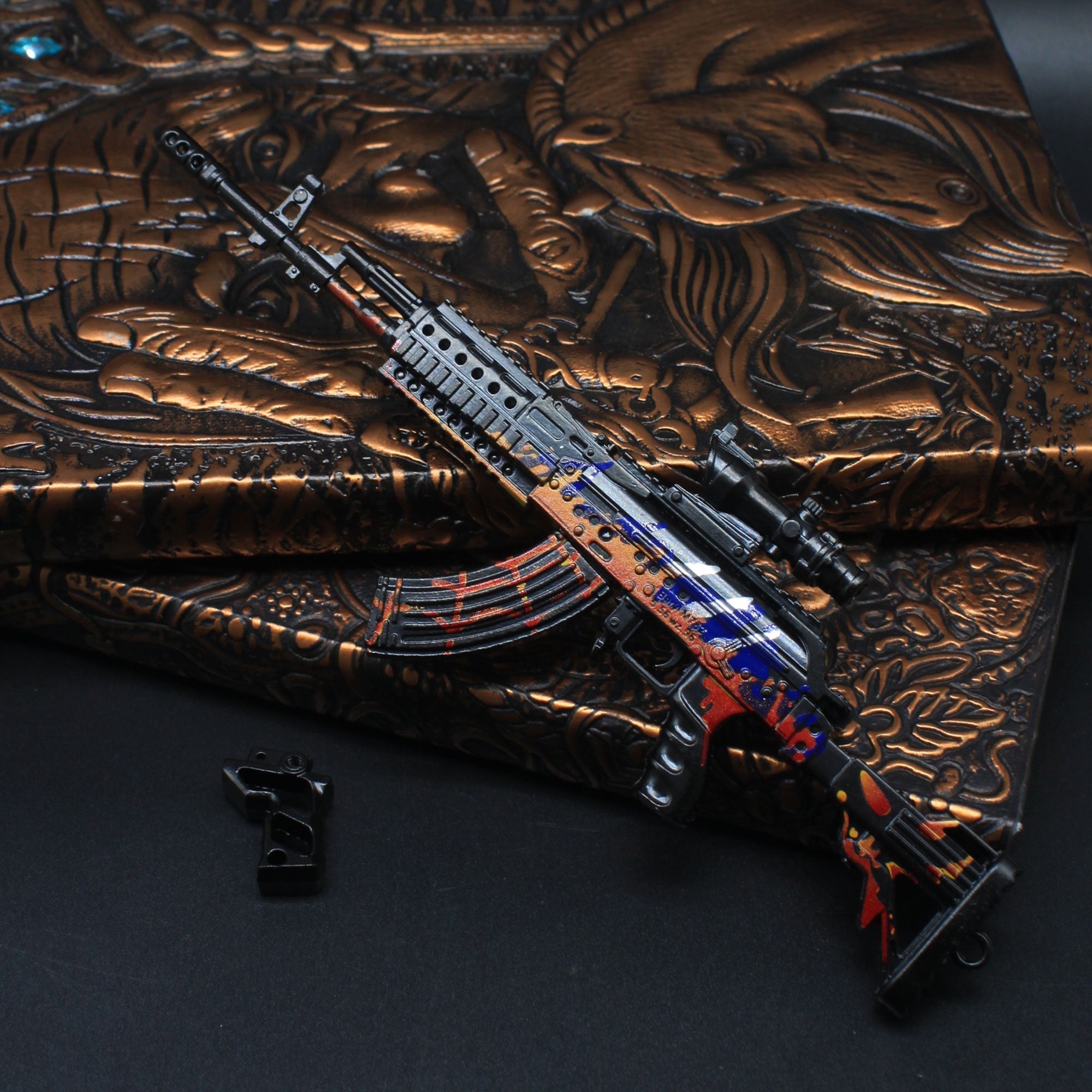 Metal Beryl M762 Miniature Assault Rifle Small Gun Model 17CM/6.7