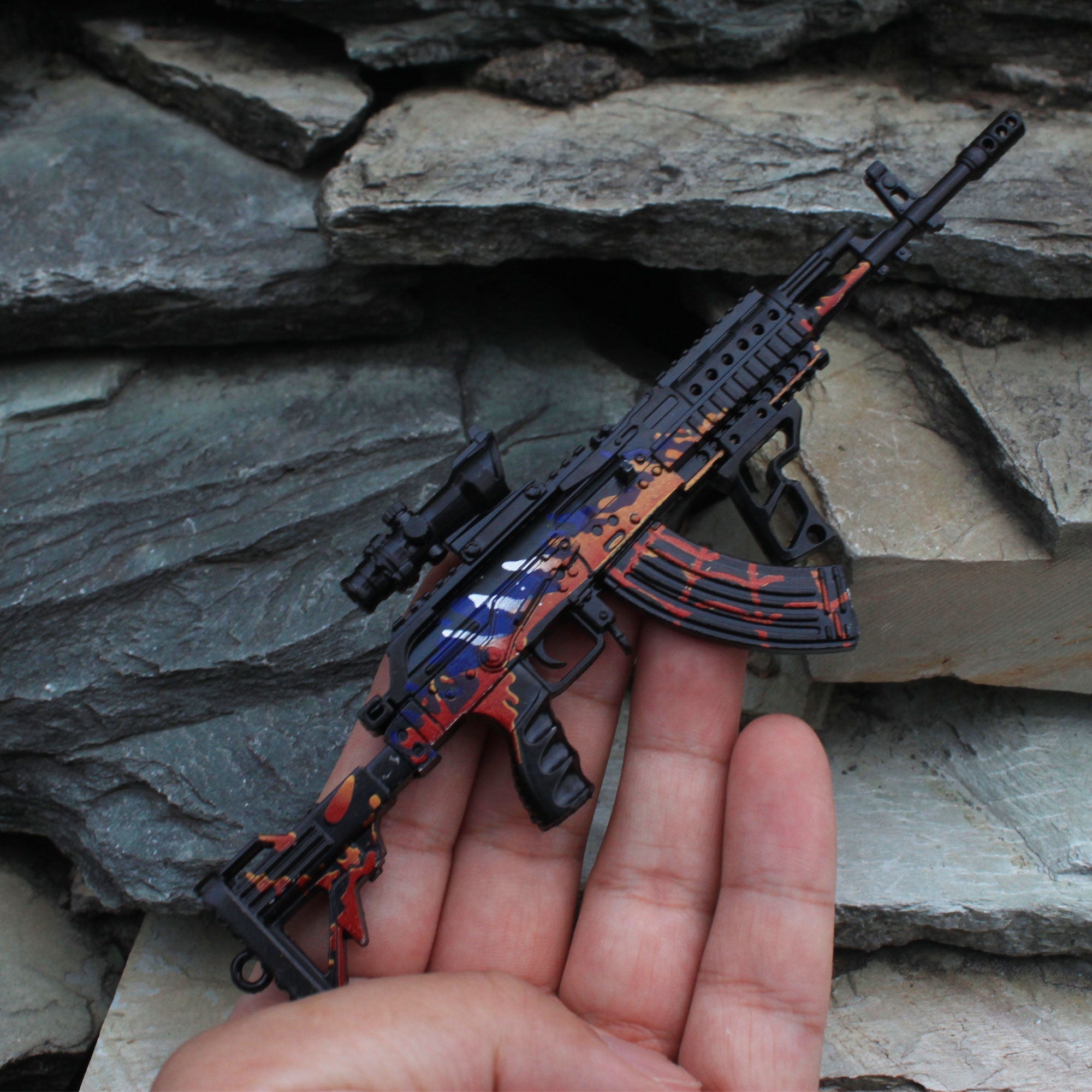 Metal Beryl M762 Miniature Assault Rifle Small Gun Model 17CM/6.7" - Tophatter Daily Deals