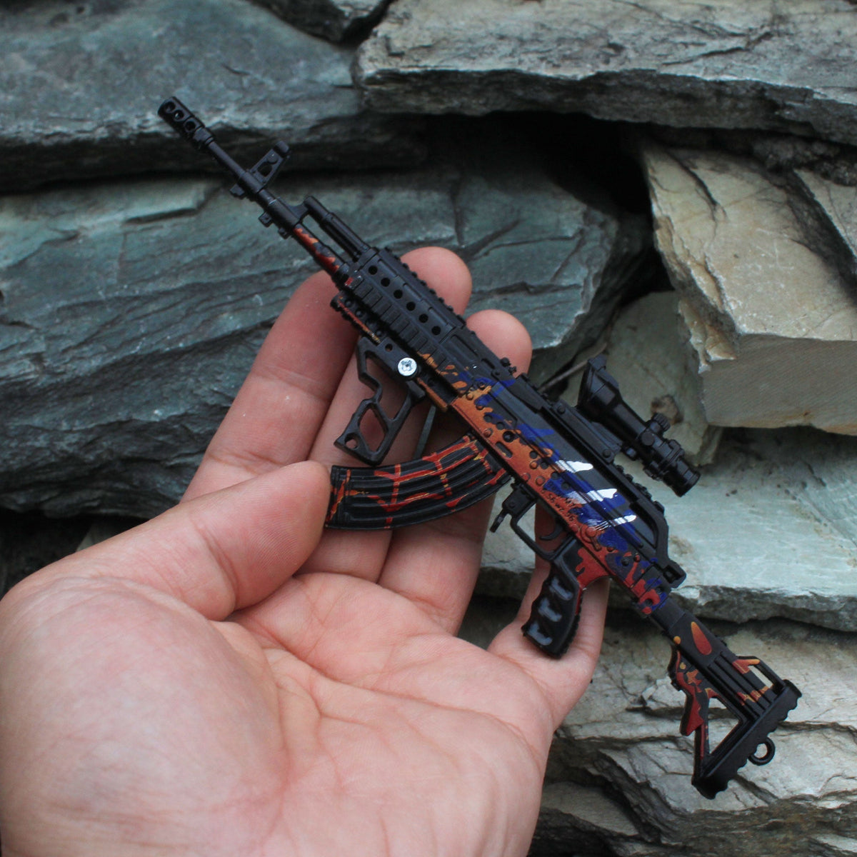 Metal Beryl M762 Miniature Assault Rifle Small Gun Model 17CM/6.7" - Tophatter Daily Deals