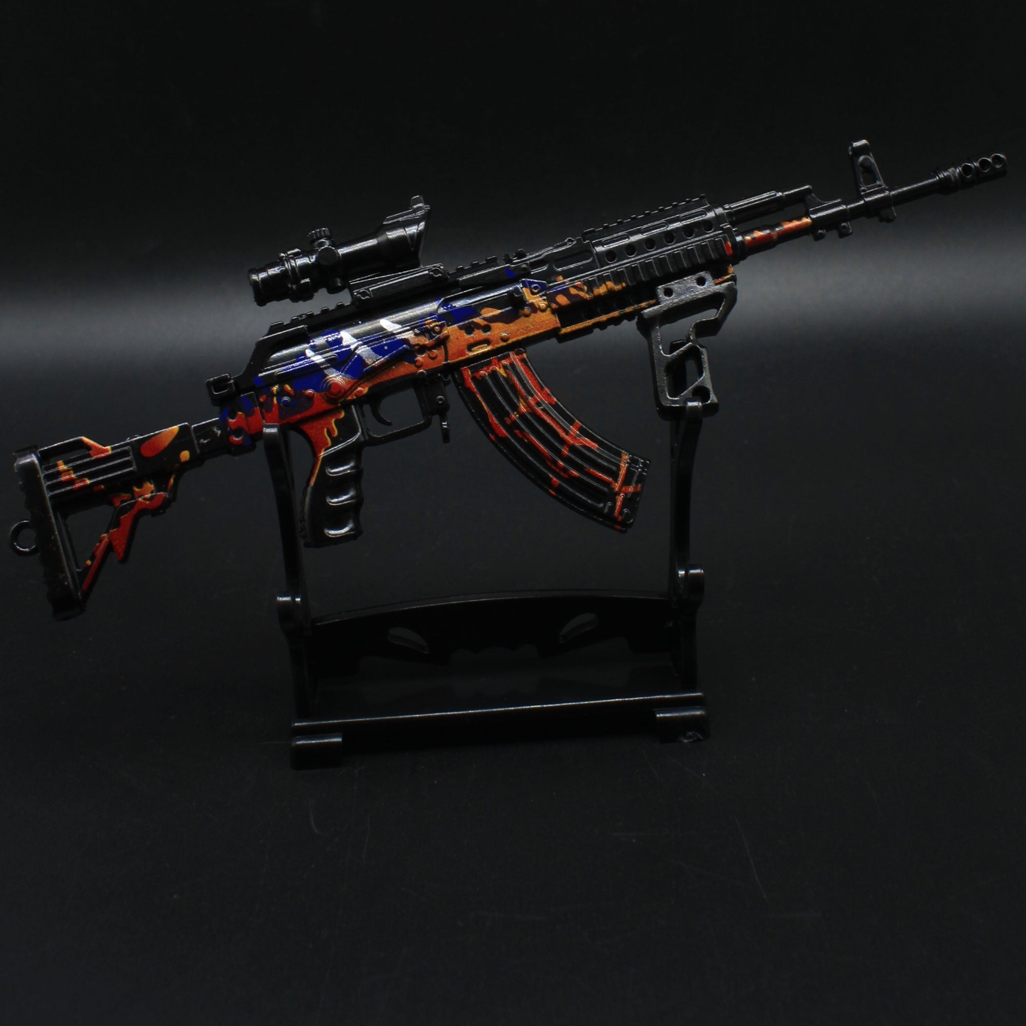 Metal Beryl M762 Miniature Assault Rifle Small Gun Model 17CM/6.7" With Metal Stand - Tophatter Daily Deals