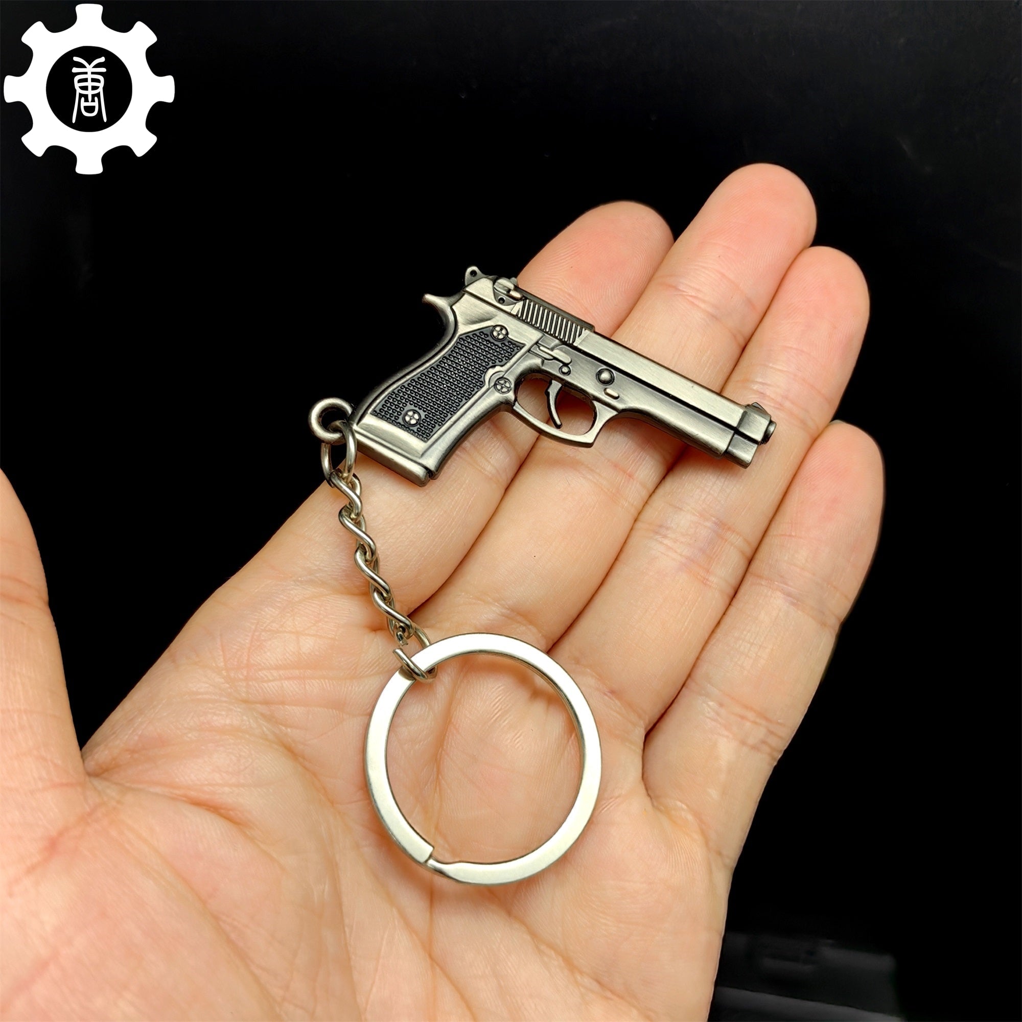 Mini M92F Pistol P92 Metal Keychain Keychain - Tophatter Daily Deals
