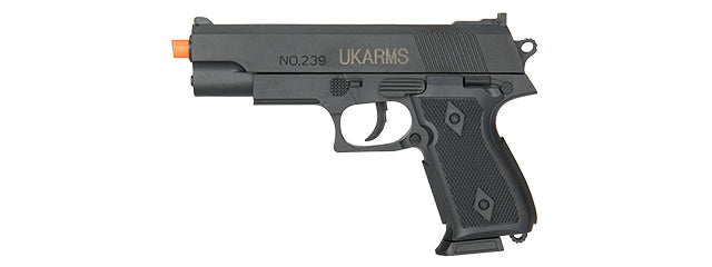 UKARMS POLYMER SPRING OPERATED 7" INCH BB PISTOL (BLACK) - Tophatter Daily Deals