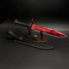 Blunt M9 Bayonet Metal Replicas 26CM/10" Doppler Ruby & Stand - Tophatter Daily Deals