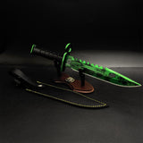 Blunt M9 Bayonet Metal Replicas 26CM/10" Gamma Doppler & Stand - Tophatter Daily Deals