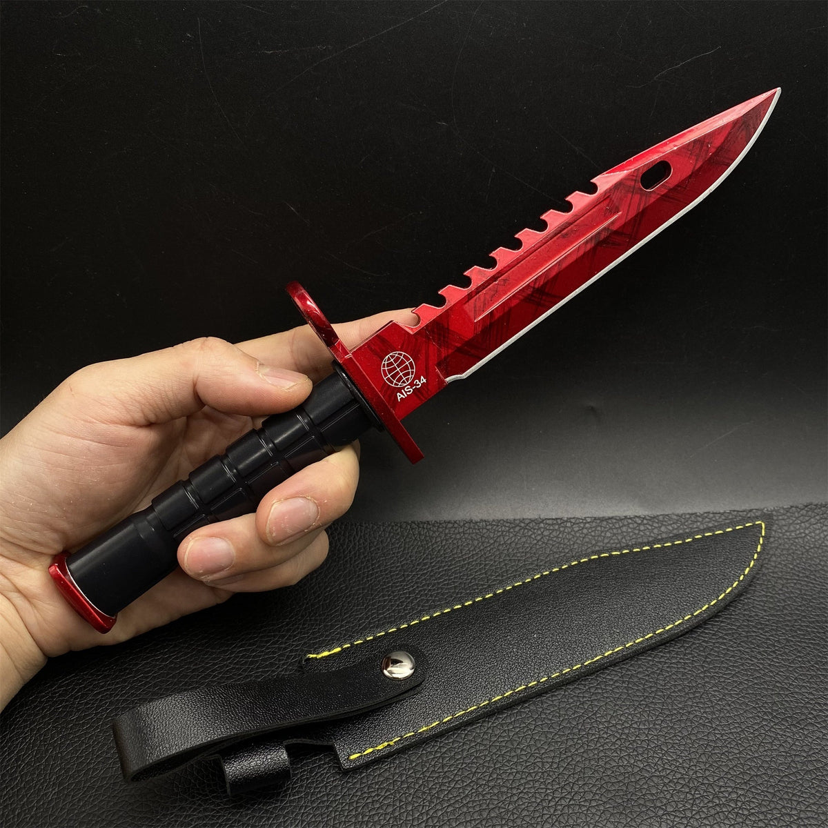 Blunt M9 Bayonet Metal Replicas 26CM/10" Doppler Ruby - Tophatter Daily Deals