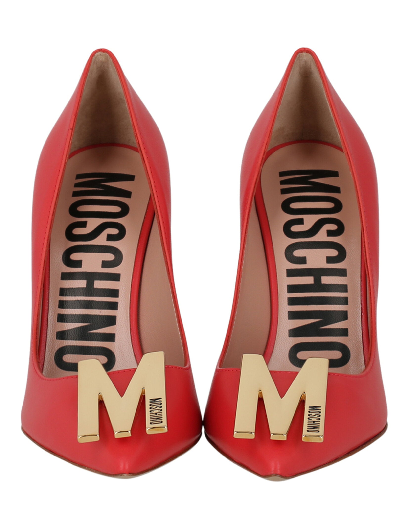 Moschino Gold-Tone Logo Pump Footwear - Tophatter Daily Deals