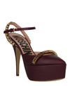 Moschino Logo Lettering Ankle Strap Pumps Footwear - Tophatter Daily Deals