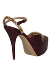 Moschino Logo Lettering Ankle Strap Pumps Footwear - Tophatter Daily Deals