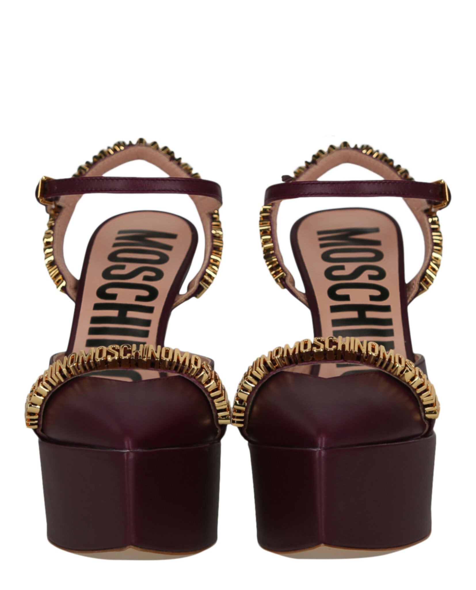 Moschino Logo Lettering Ankle Strap Pumps Footwear - Tophatter Daily Deals