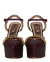 Moschino Logo Lettering Ankle Strap Pumps Footwear - Tophatter Daily Deals