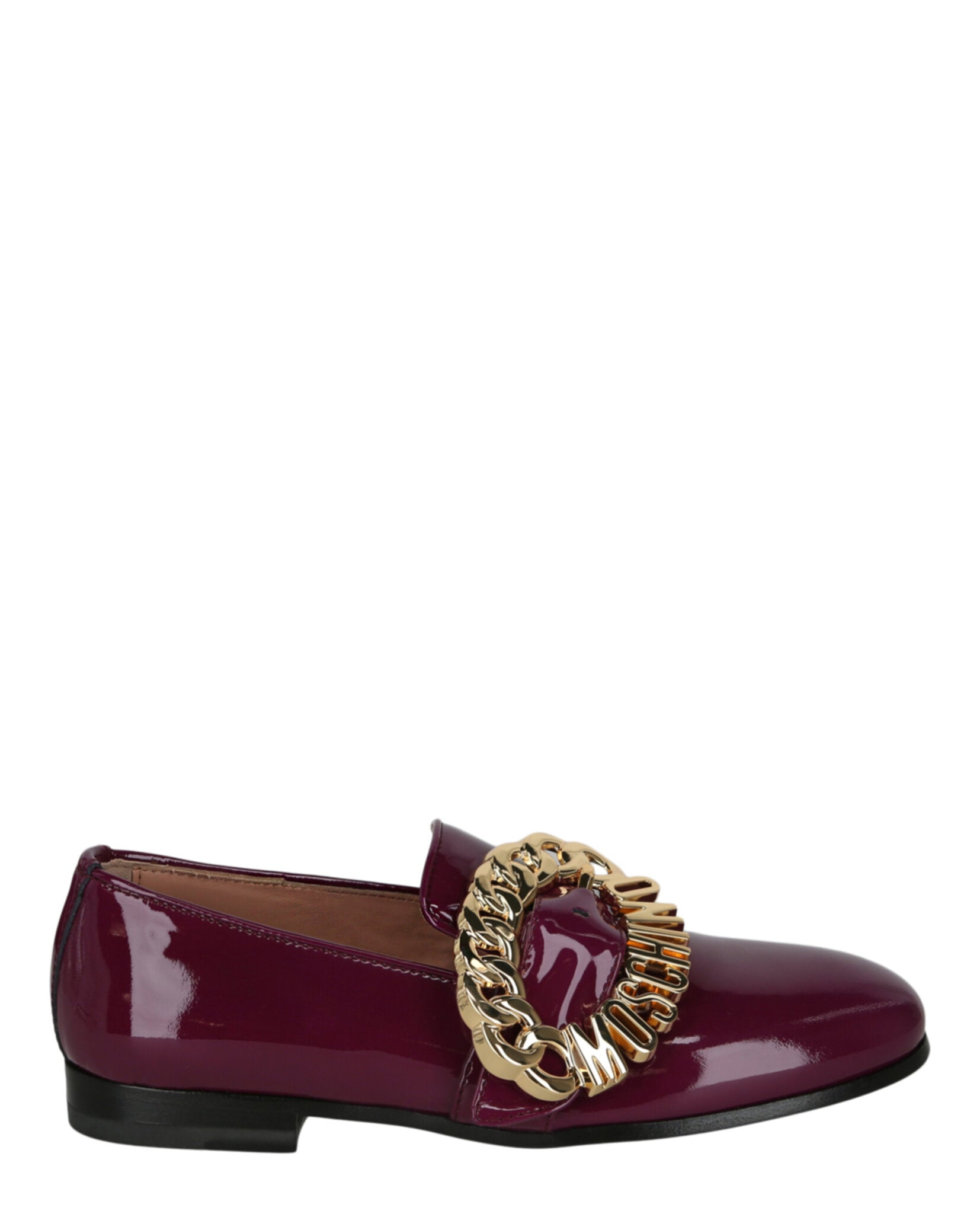 Moschino Logo Buckle Loafers Raspberry Footwear - Tophatter Daily Deals