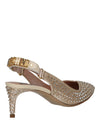Moschino Crystal Embellished Kitten Heels Footwear - Tophatter Daily Deals