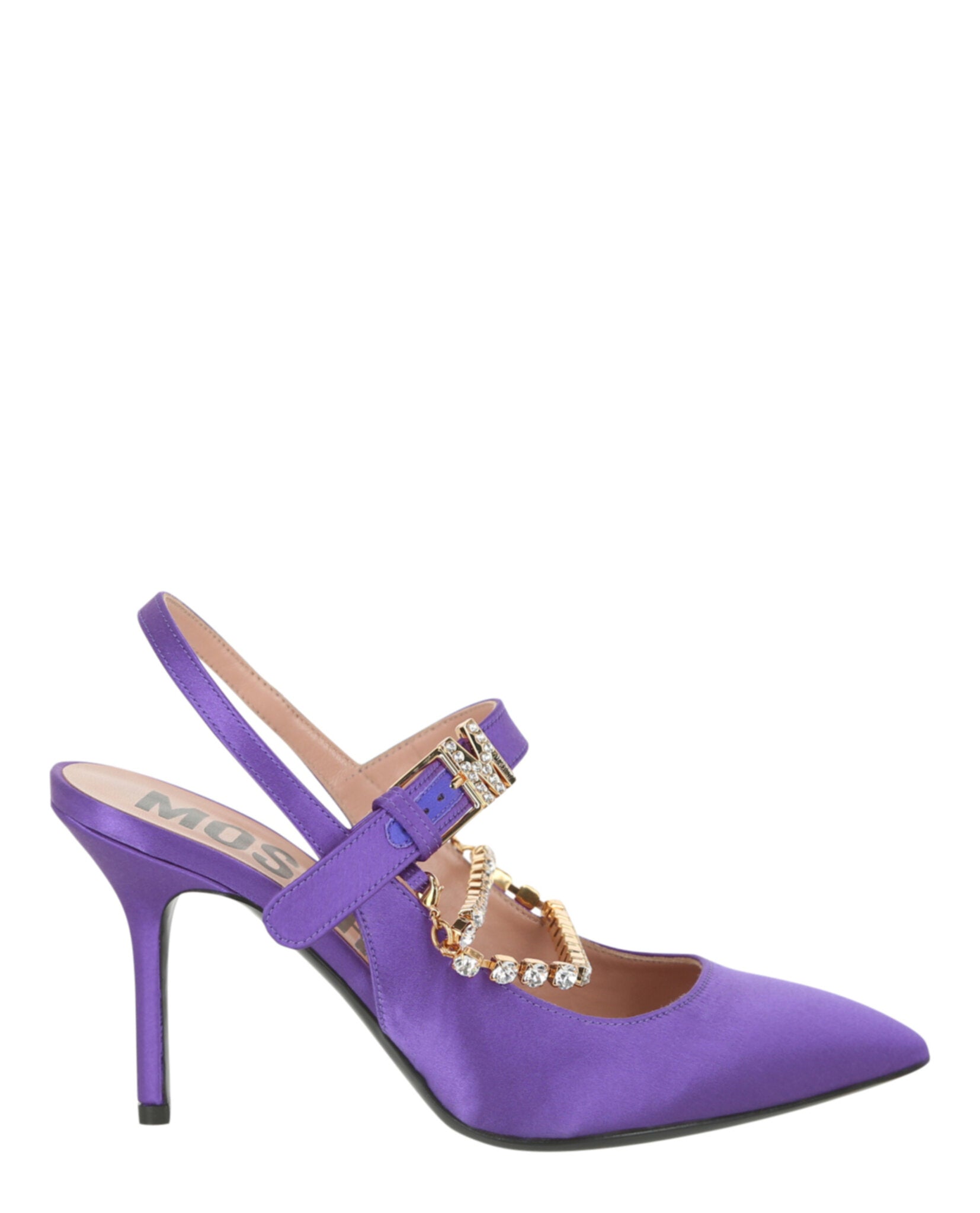 Moschino Rhinestone-Embellished Pumps Violet Footwear - Tophatter Daily Deals