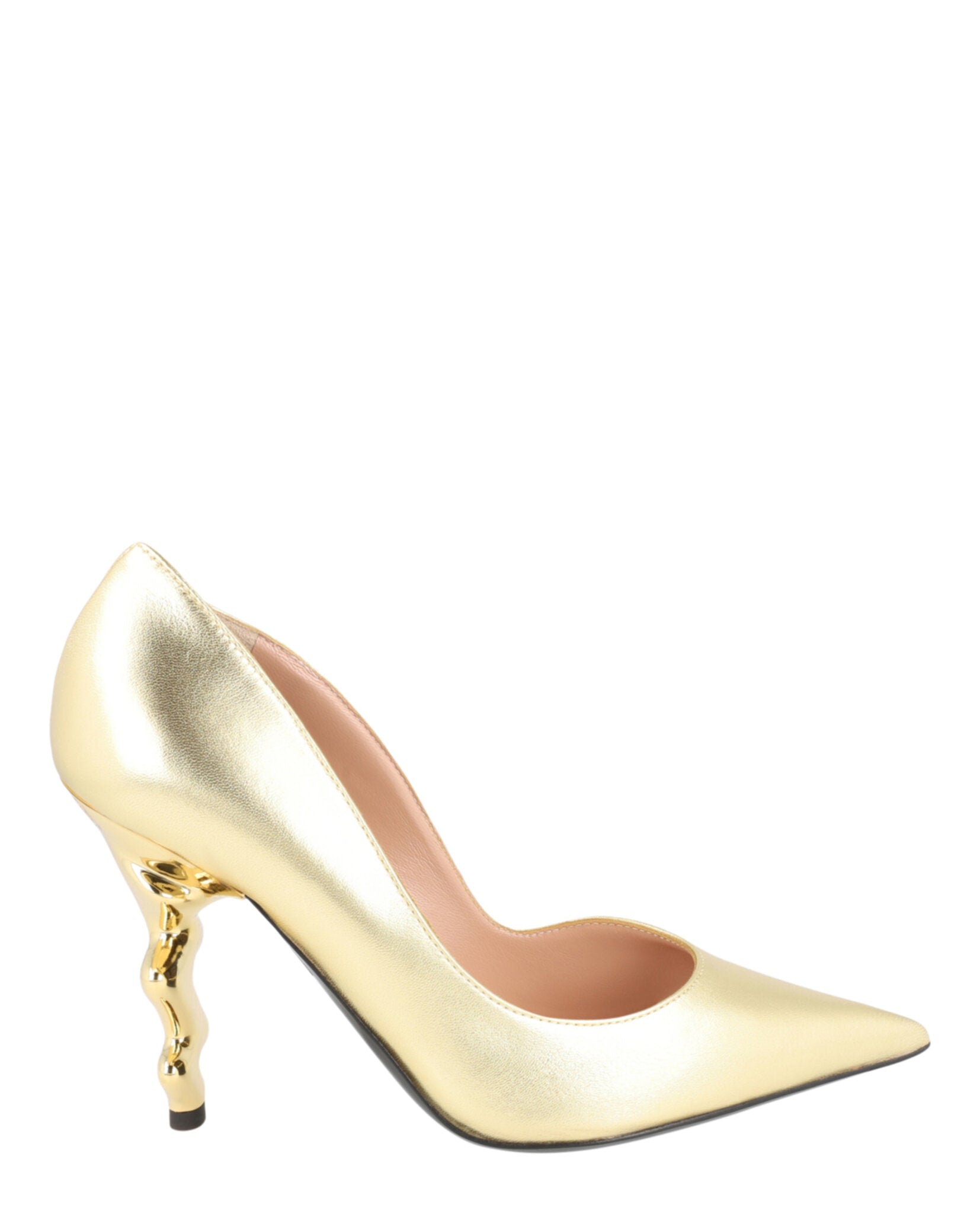 Moschino Metallic Sculpted-Heel Pumps Gold Footwear - Tophatter Daily Deals