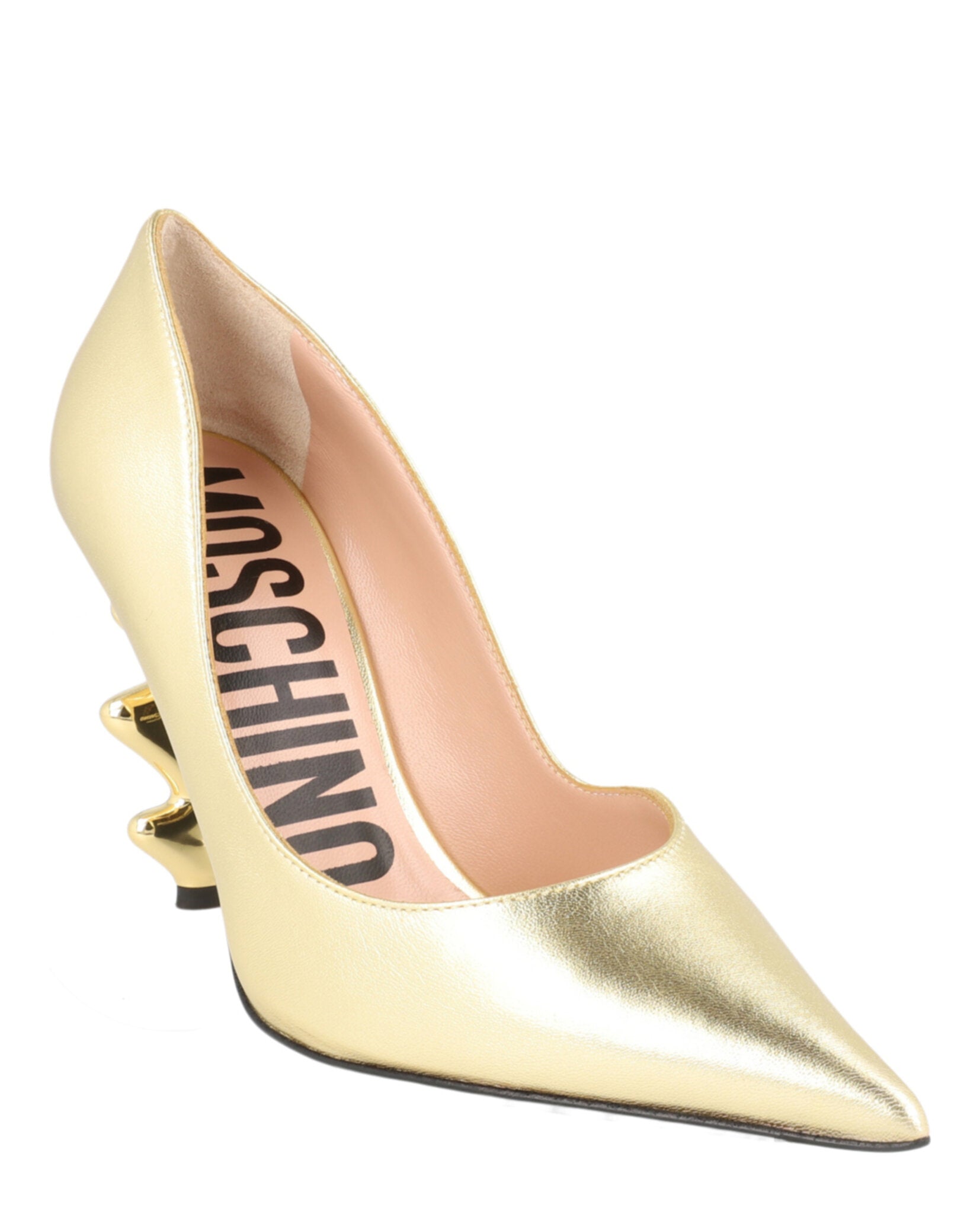 Moschino Metallic Sculpted-Heel Pumps Footwear - Tophatter Daily Deals
