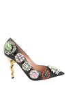 Moschino Bejeweled Scuplted-Heel Pumps Black Footwear - Tophatter Daily Deals