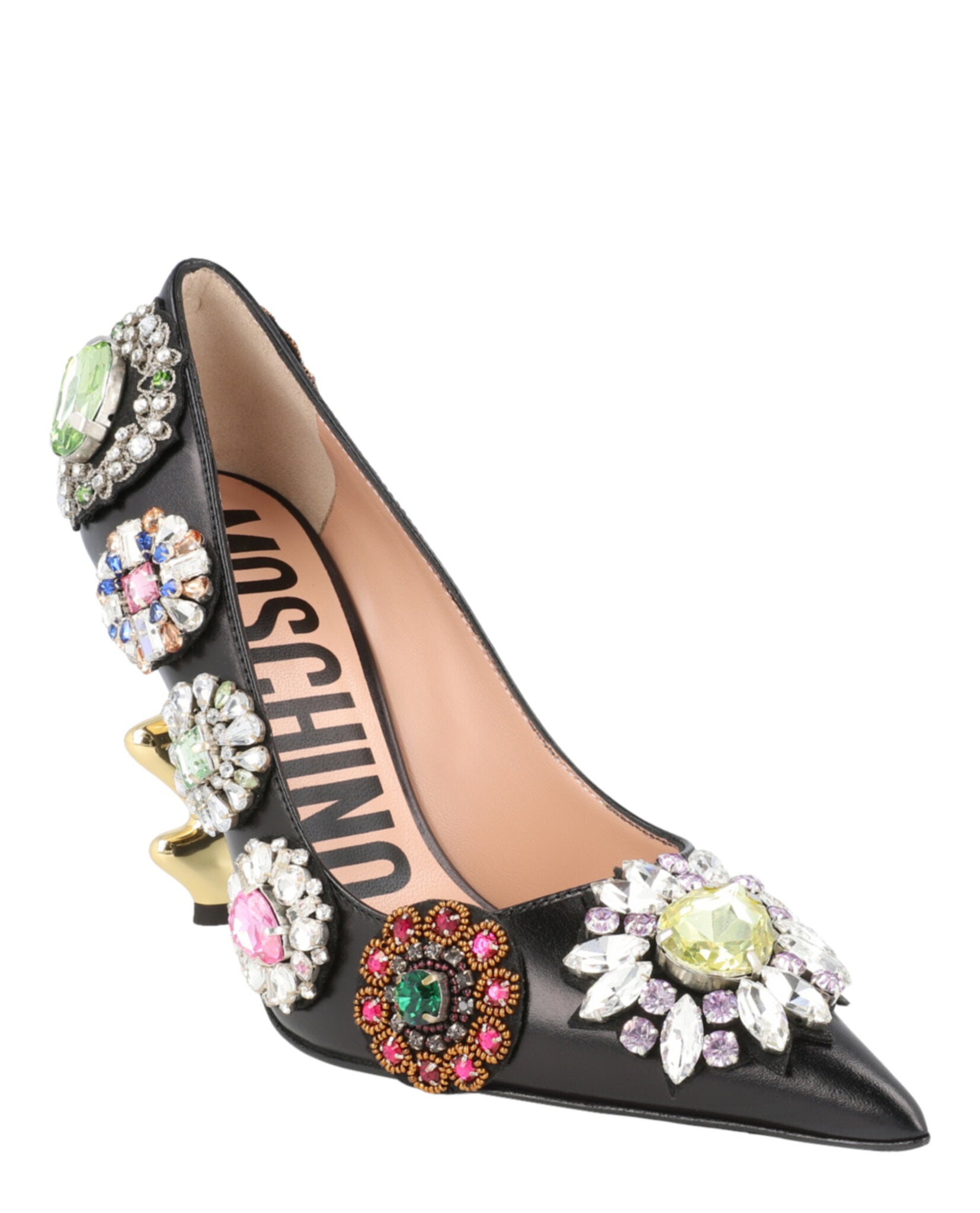 Moschino Bejeweled Scuplted-Heel Pumps Footwear - Tophatter Daily Deals
