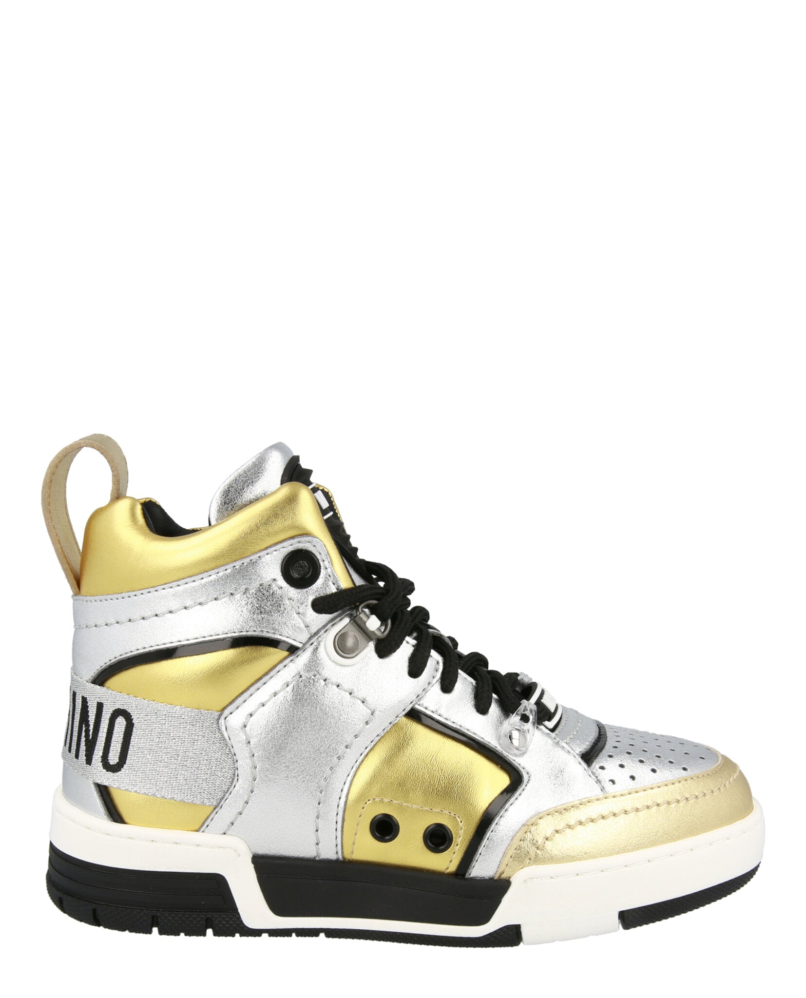 Moschino Streetball Asymmetrical High-Top Sneakers Multi Footwear - Tophatter Daily Deals