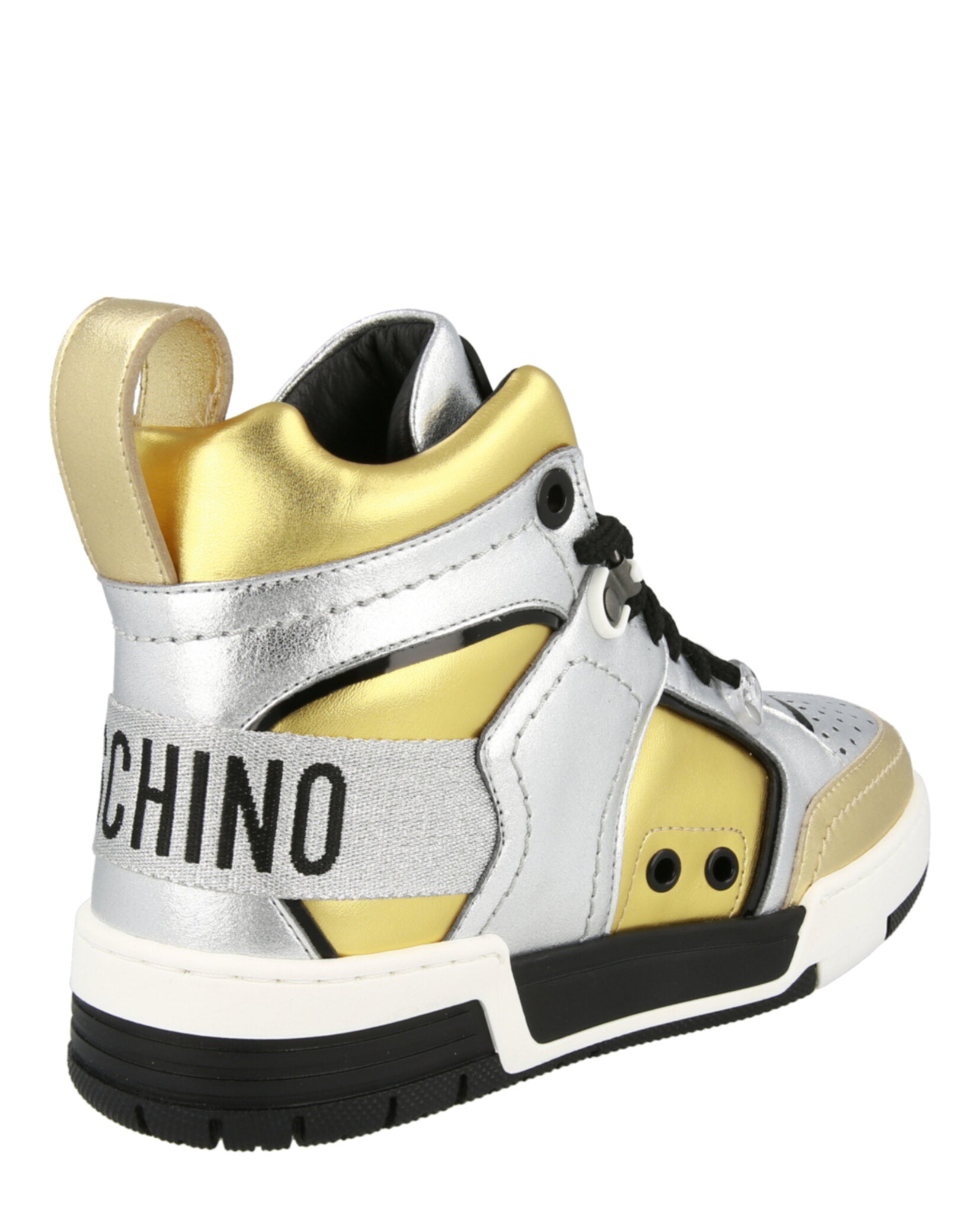 Moschino Streetball Asymmetrical High-Top Sneakers Footwear - Tophatter Daily Deals