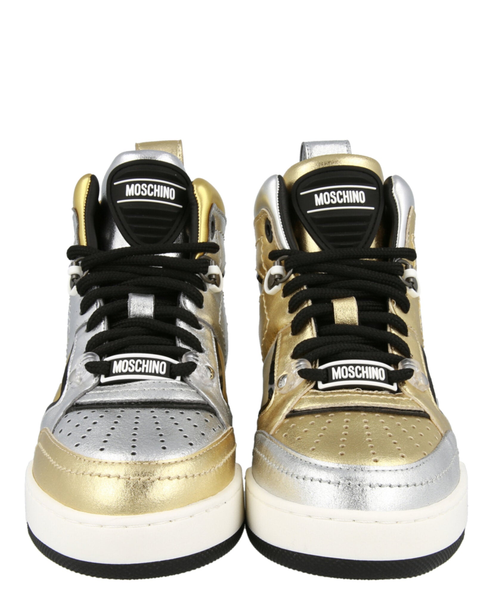 Moschino Streetball Asymmetrical High-Top Sneakers Footwear - Tophatter Daily Deals