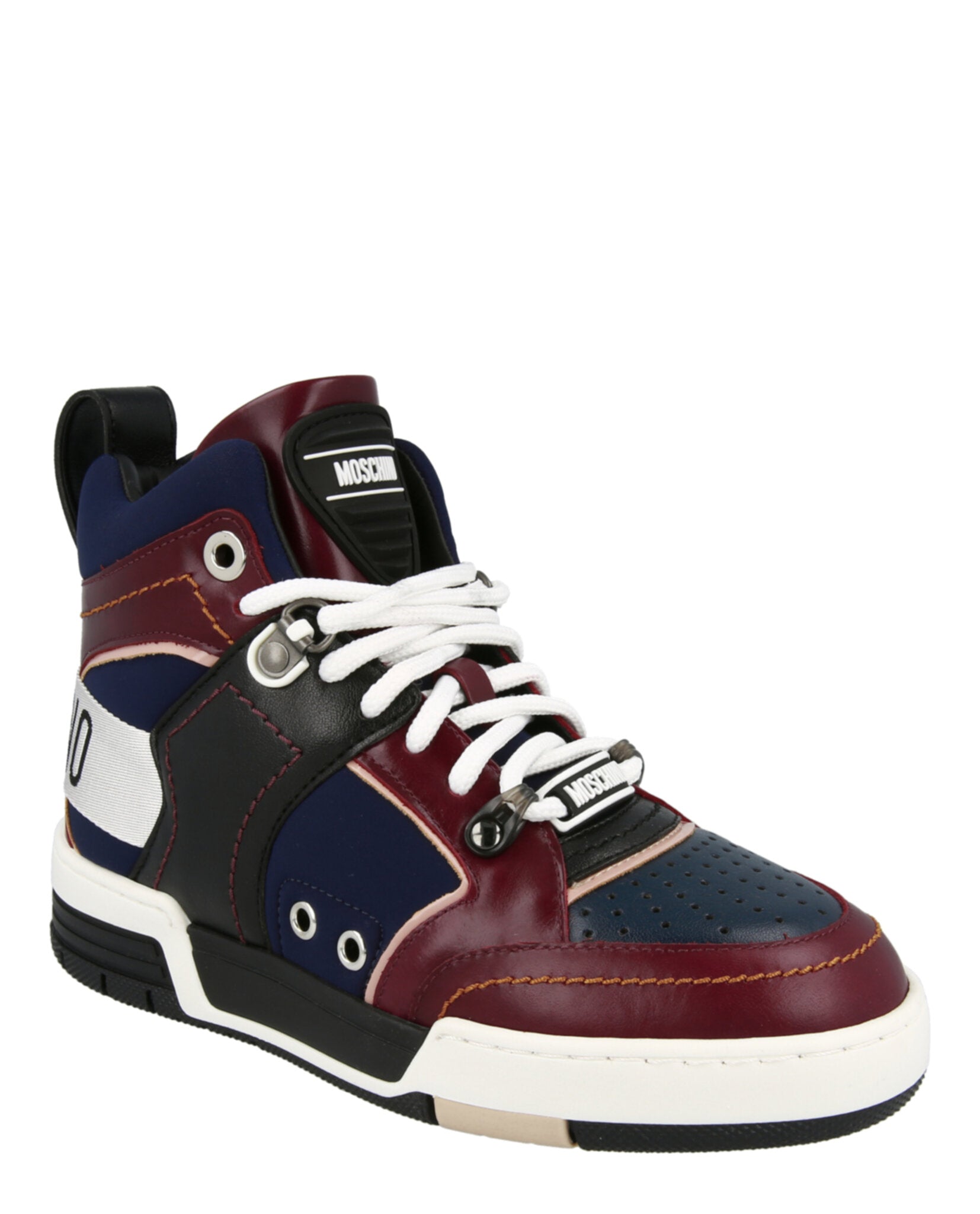Moschino Streetball Asymmetrical High-Top Sneakers Footwear - Tophatter Daily Deals
