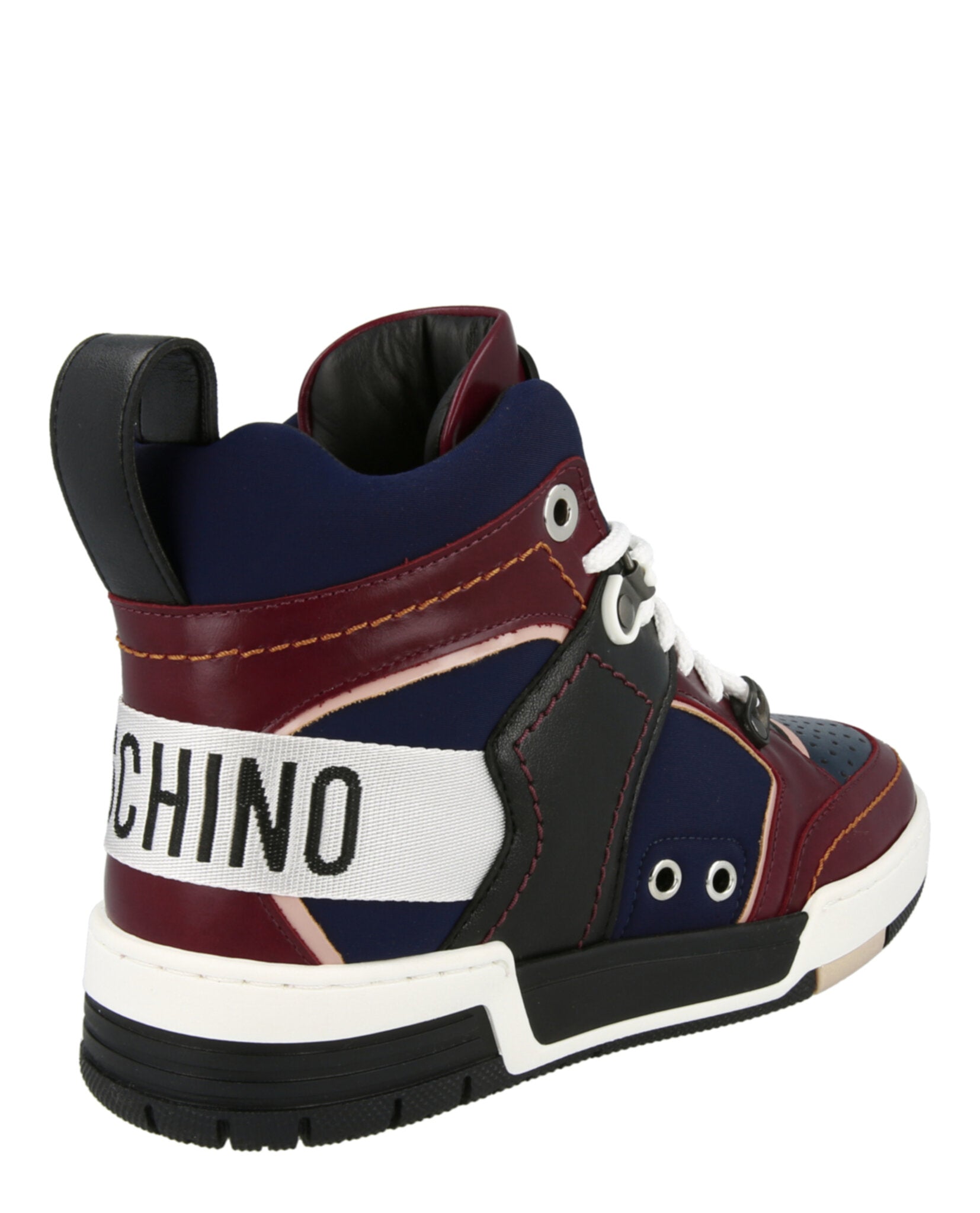 Moschino Streetball Asymmetrical High-Top Sneakers Footwear - Tophatter Daily Deals