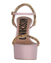 Moschino Logo Lettering Platform Heel Sandals Footwear - Tophatter Daily Deals