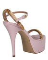 Moschino Logo Lettering Platform Heel Sandals Footwear - Tophatter Daily Deals