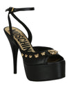 Moschino Teddy Studs Platform Heel Sandals Footwear - Tophatter Daily Deals