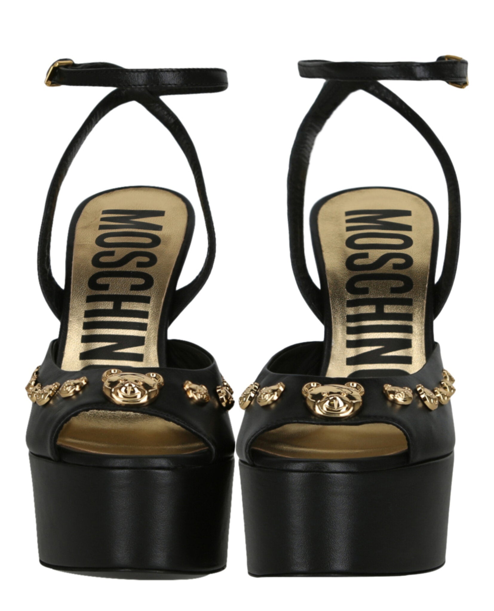Moschino Teddy Studs Platform Heel Sandals Footwear - Tophatter Daily Deals