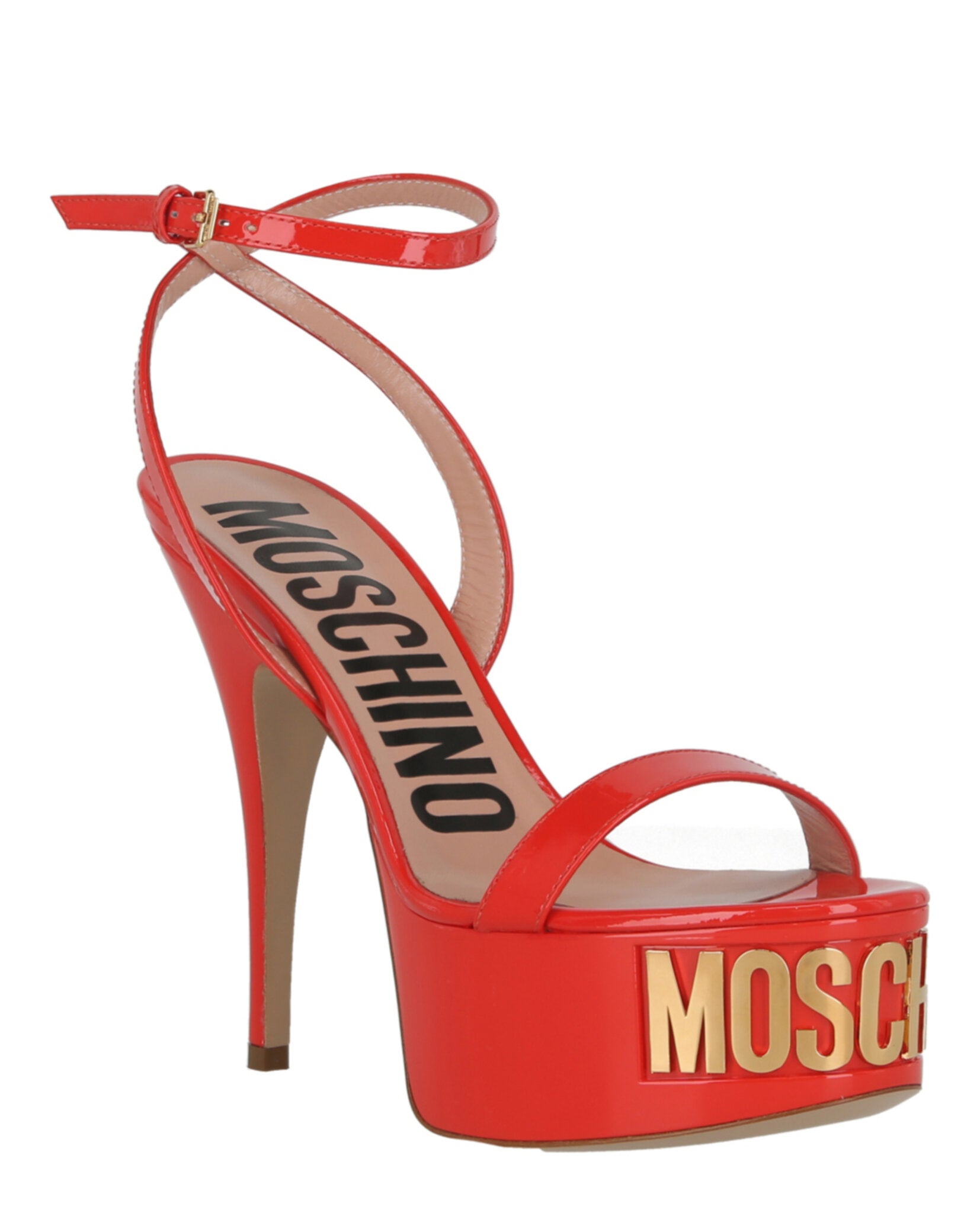 Moschino Logo-Letter Patent Leather Platform Pump Footwear - Tophatter Daily Deals