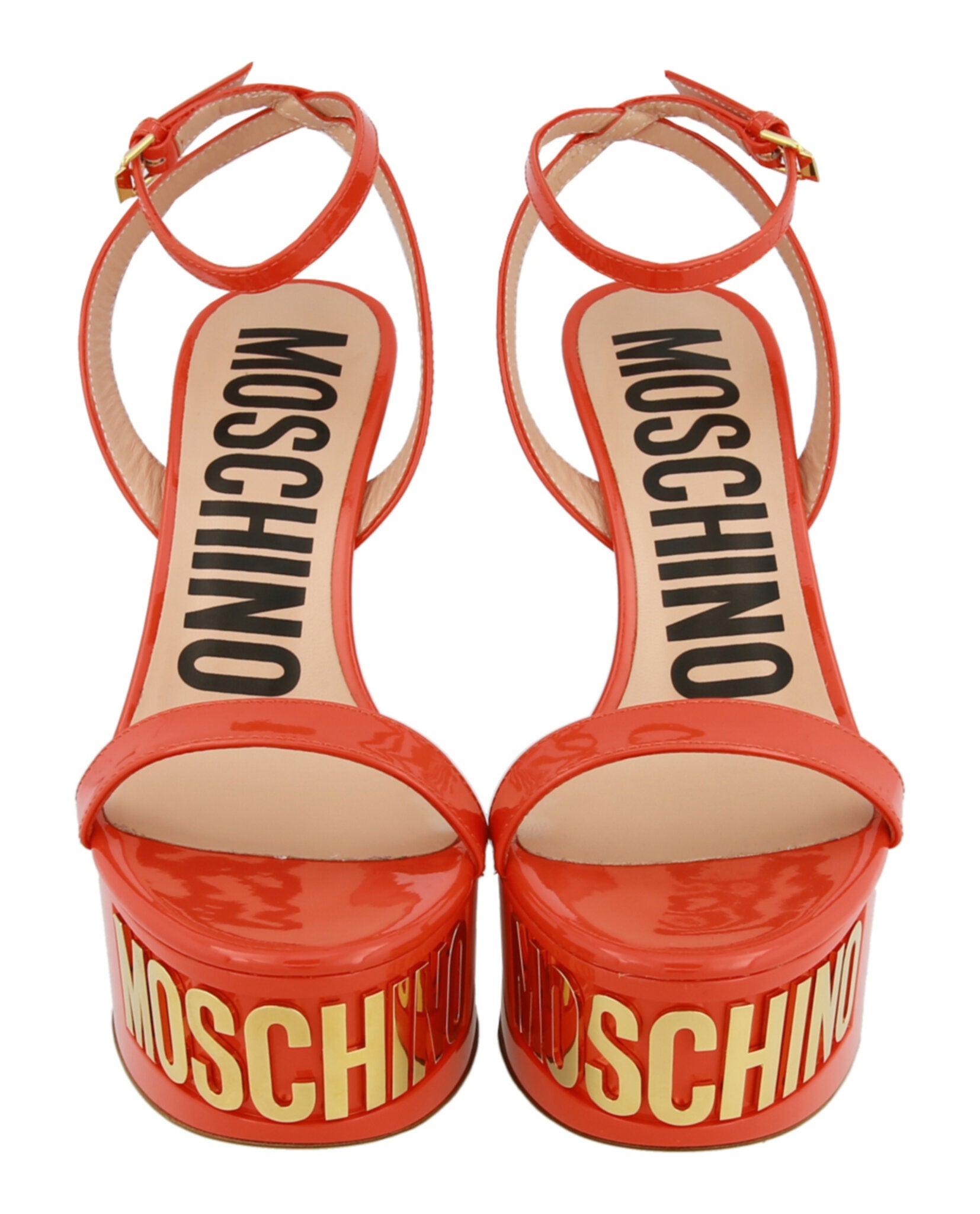 Moschino Logo-Letter Patent Leather Platform Pump Footwear - Tophatter Daily Deals