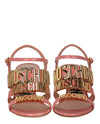 Moschino Degrade Metal Logo Heeled Sandals Footwear - Tophatter Daily Deals