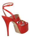 Moschino Degrade Metal Logo Heeled Sandals Footwear - Tophatter Daily Deals