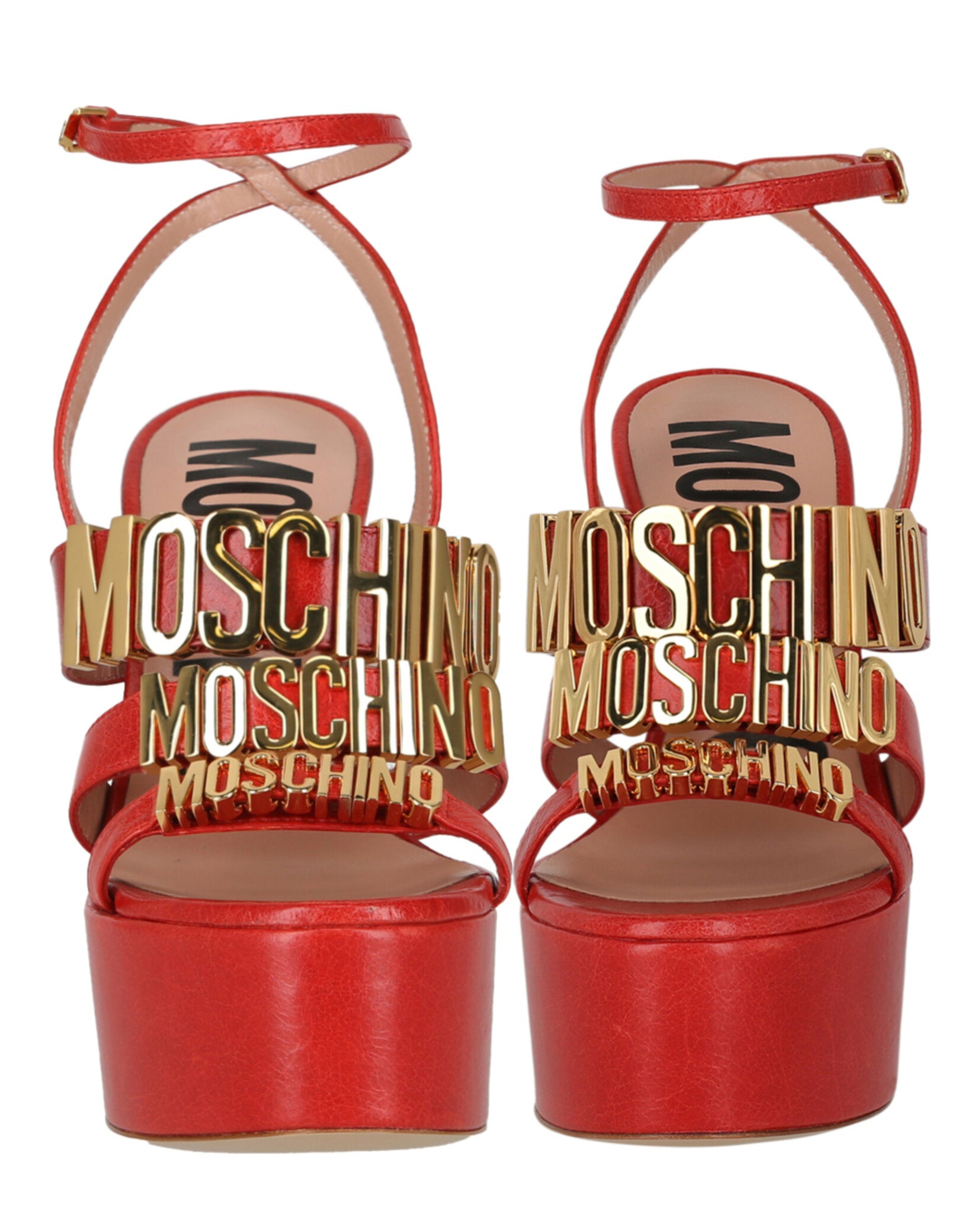 Moschino Degrade Metal Logo Heeled Sandals Footwear - Tophatter Daily Deals