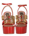 Moschino Degrade Metal Logo Heeled Sandals Footwear - Tophatter Daily Deals