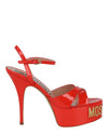 Moschino Logo Plaque Platform Heels Orange Footwear - Tophatter Daily Deals