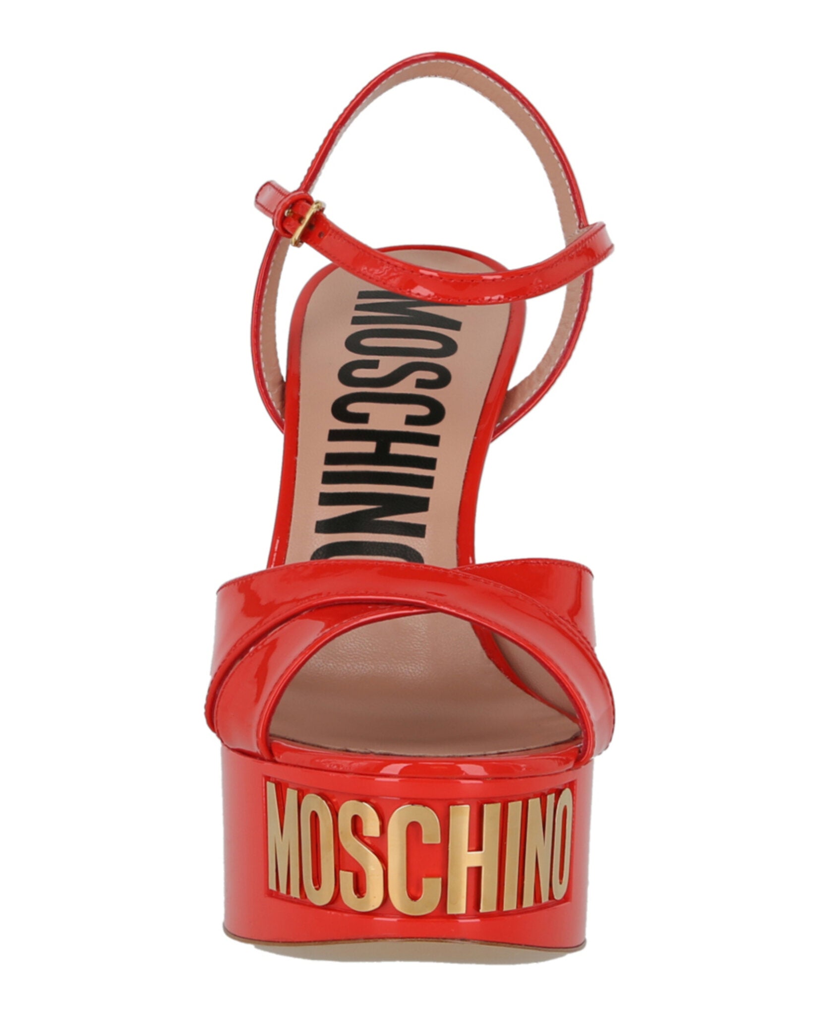 Moschino Logo Plaque Platform Heels Footwear - Tophatter Daily Deals