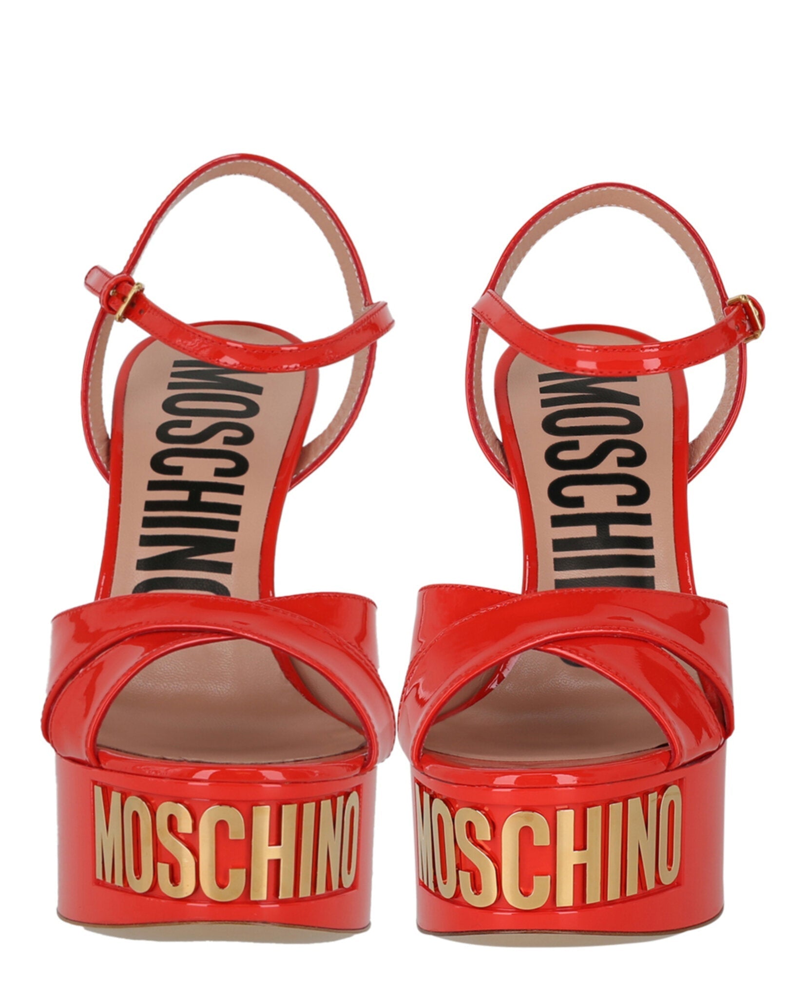 Moschino Logo Plaque Platform Heels Footwear - Tophatter Daily Deals