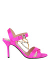 Moschino Rhinestone-Embellished Stiletto Sandals Fuschia Footwear - Tophatter Daily Deals