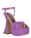 Moschino Patent Leather Platform Heeled Sandals Footwear - Tophatter Daily Deals