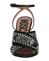 Moschino Satin Crystal Embellished Heel Sandals Footwear - Tophatter Daily Deals