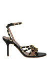 Moschino Stud-Embellished Heel Sandals Black Footwear - Tophatter Daily Deals