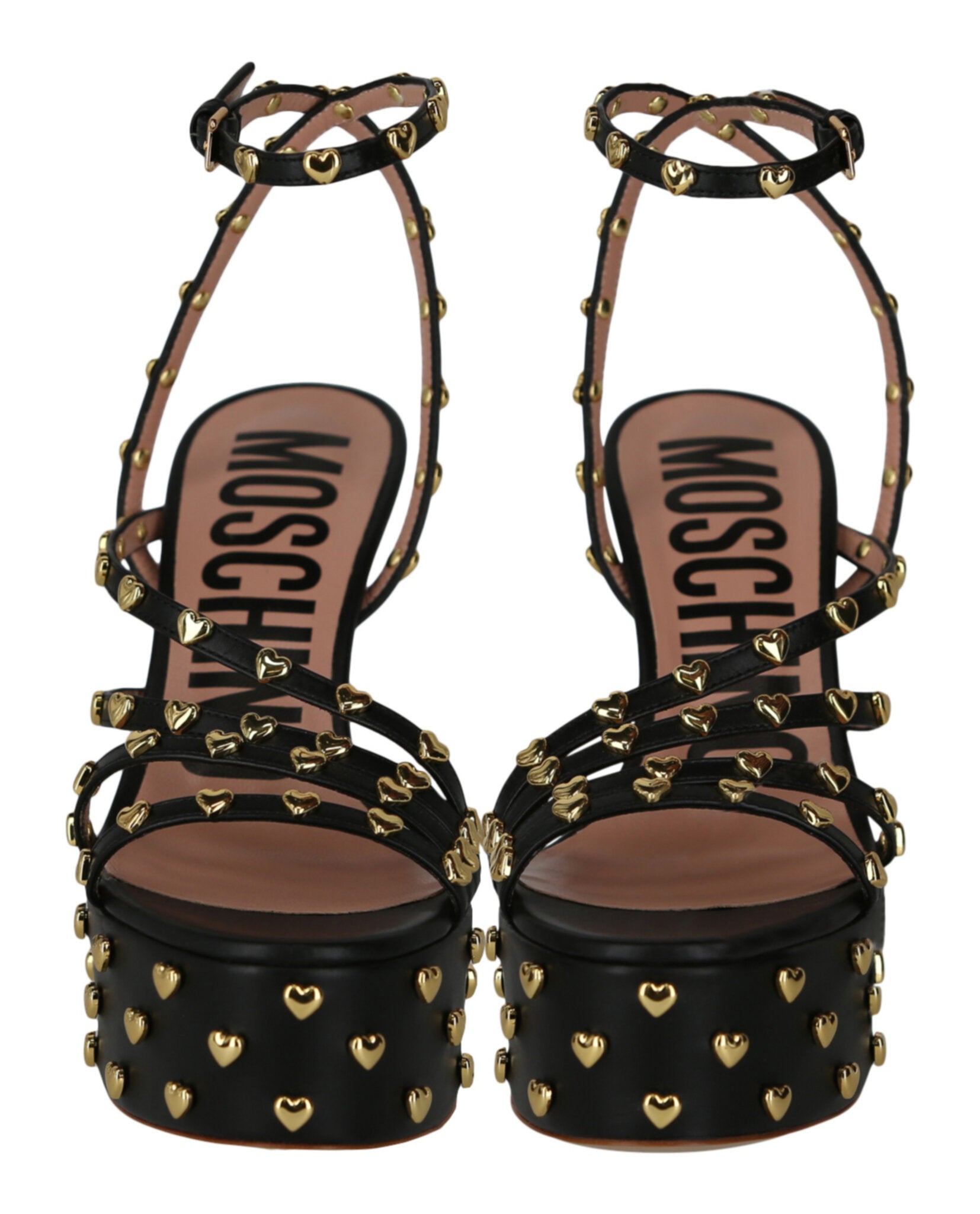 Moschino Heart Studded Platform Heels Footwear - Tophatter Daily Deals