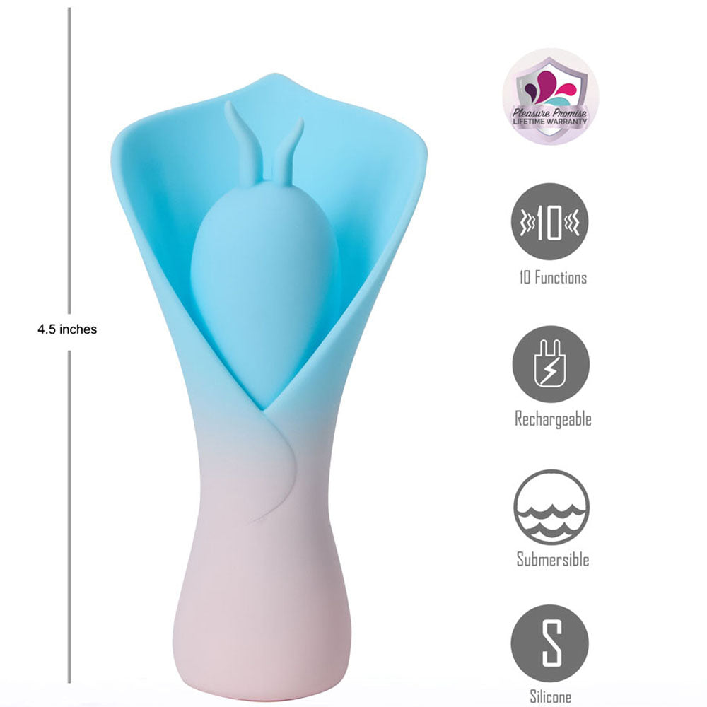 Maia Mina – USB Rechargeable Fluttering Flower Stimulator > Sex Toys For Ladies > Clitoral Vibrators and Stimulators - Tophatter Daily Deals