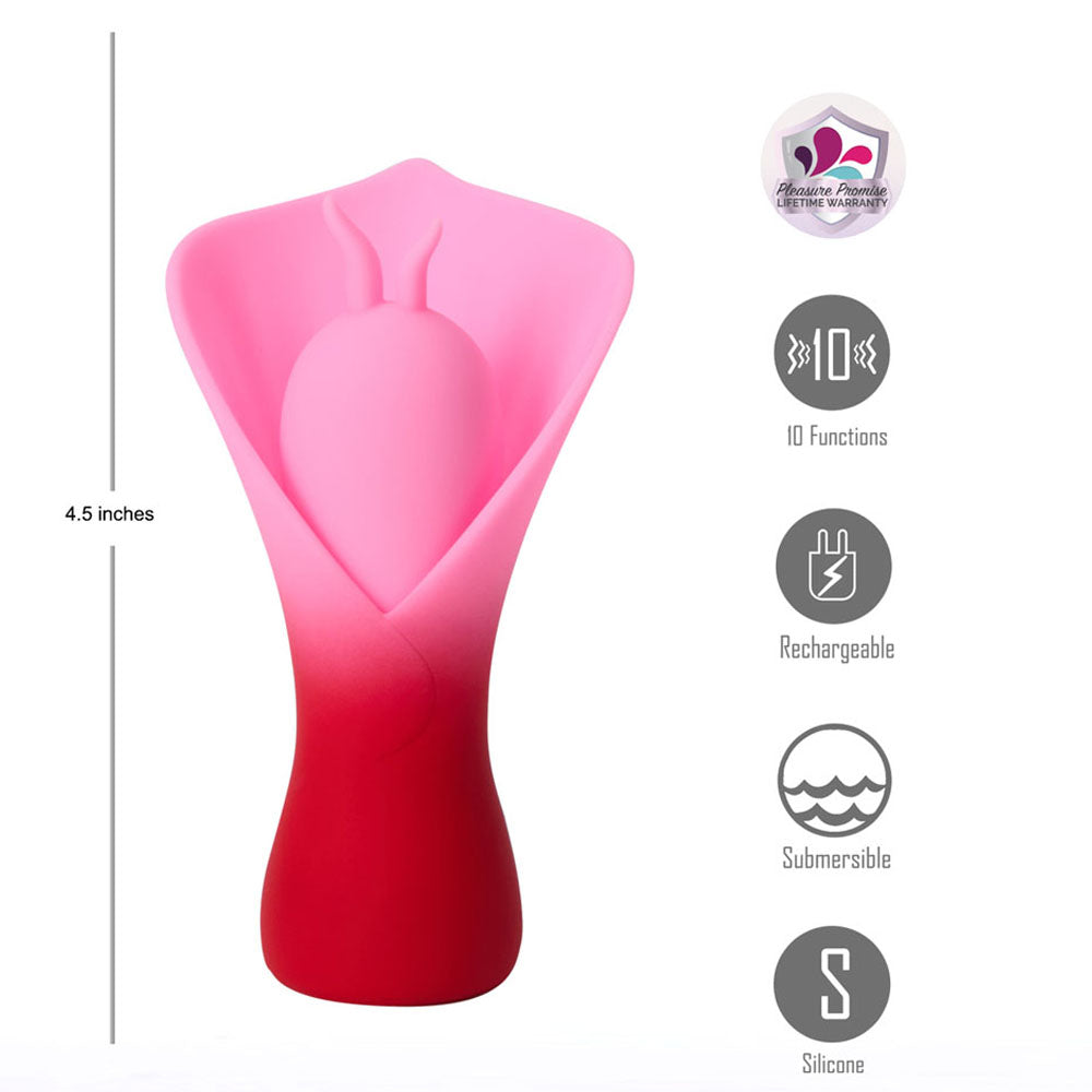 Maia Mina – USB Rechargeable Fluttering Flower Stimulator > Sex Toys For Ladies > Clitoral Vibrators and Stimulators - Tophatter Daily Deals
