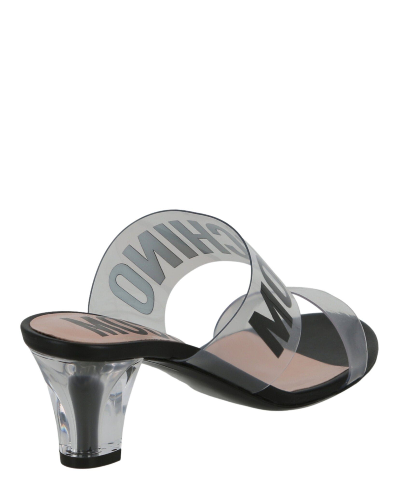 Moschino Logo Transparent Heel Sandals Footwear - Tophatter Daily Deals