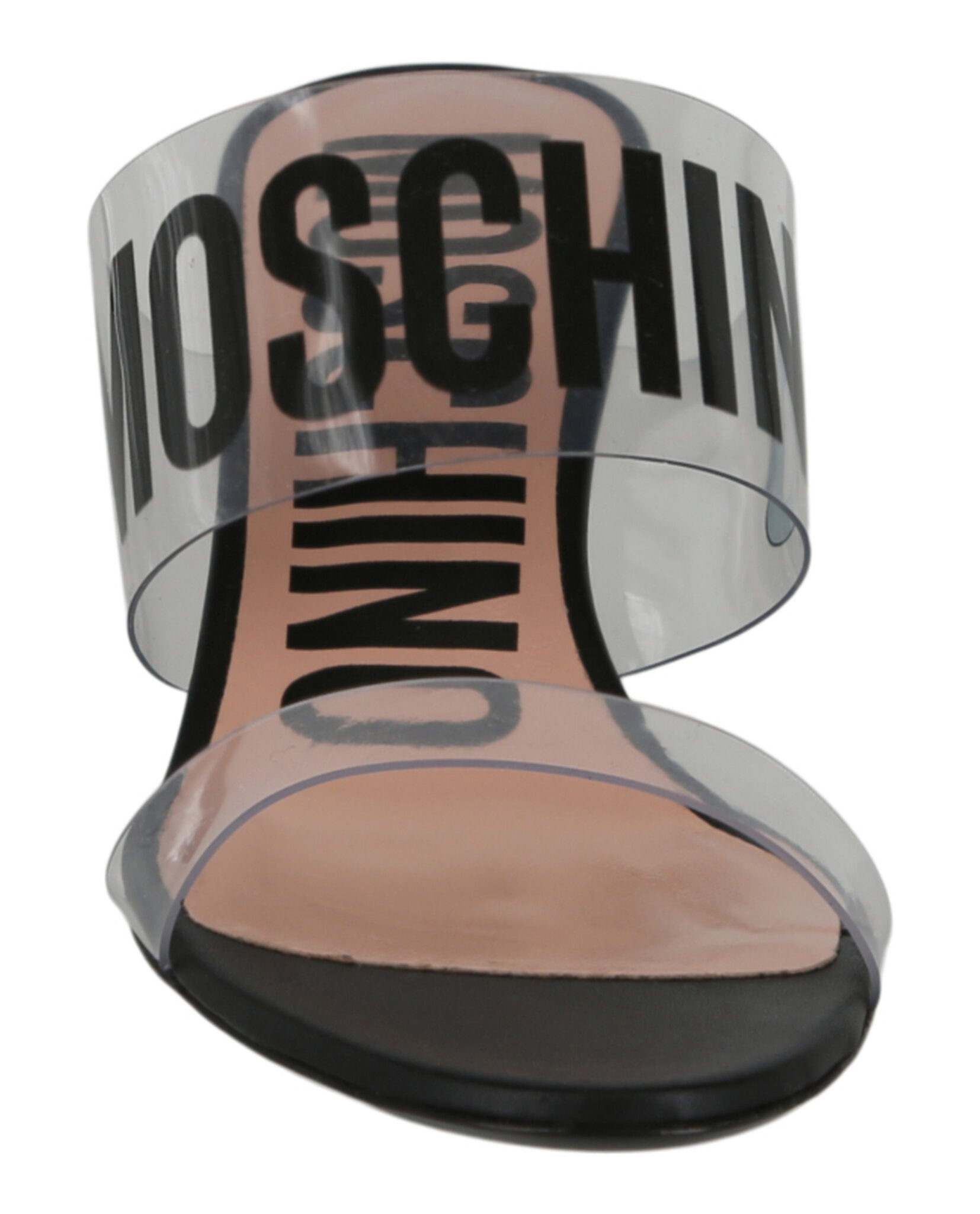 Moschino Logo Transparent Heel Sandals Footwear - Tophatter Daily Deals