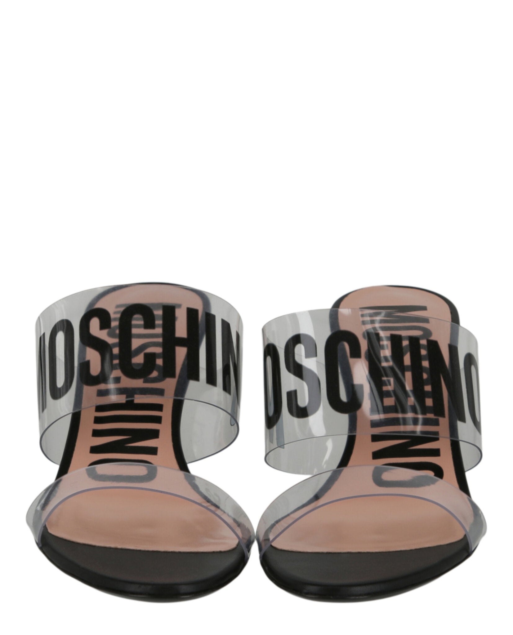 Moschino Logo Transparent Heel Sandals Footwear - Tophatter Daily Deals